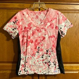 Cherry Scrub Top. Good condition.